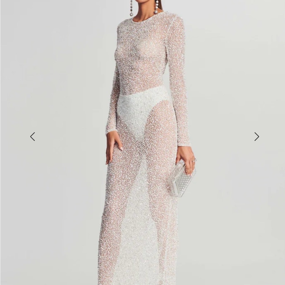 Retrofete Silver Long Sleeve Dress